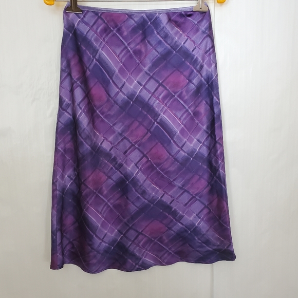 S Ladies Vintage Purple Midi Slip Skirt - Picture 3 of 8